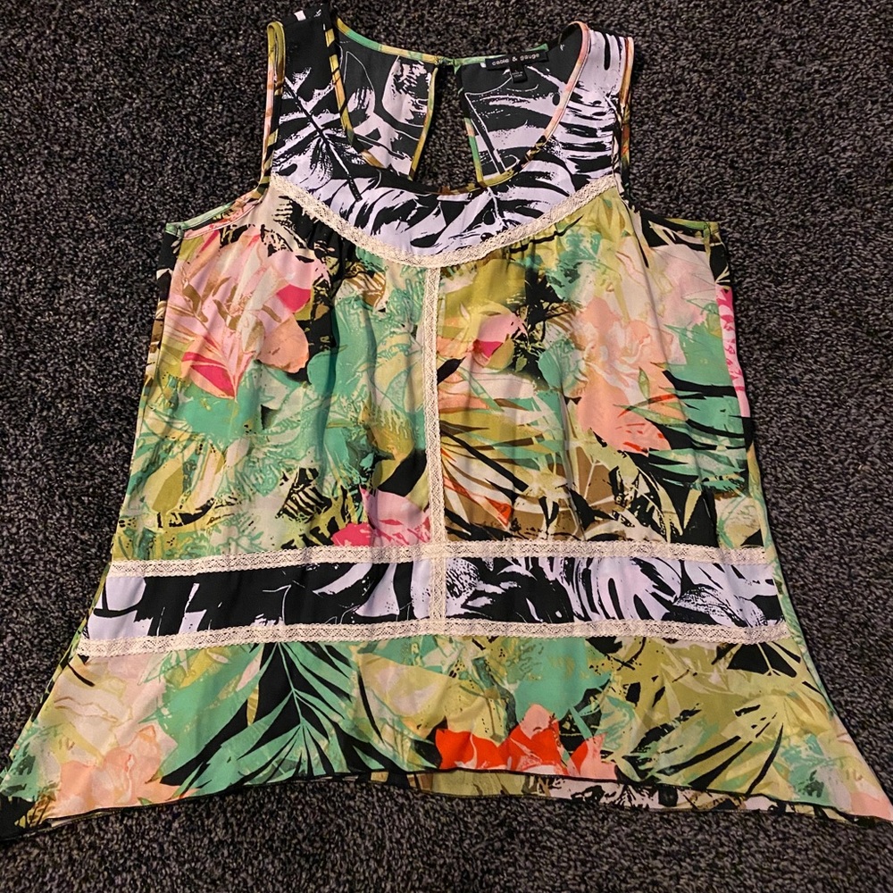 FLORAL TROPICAL BLOUSE